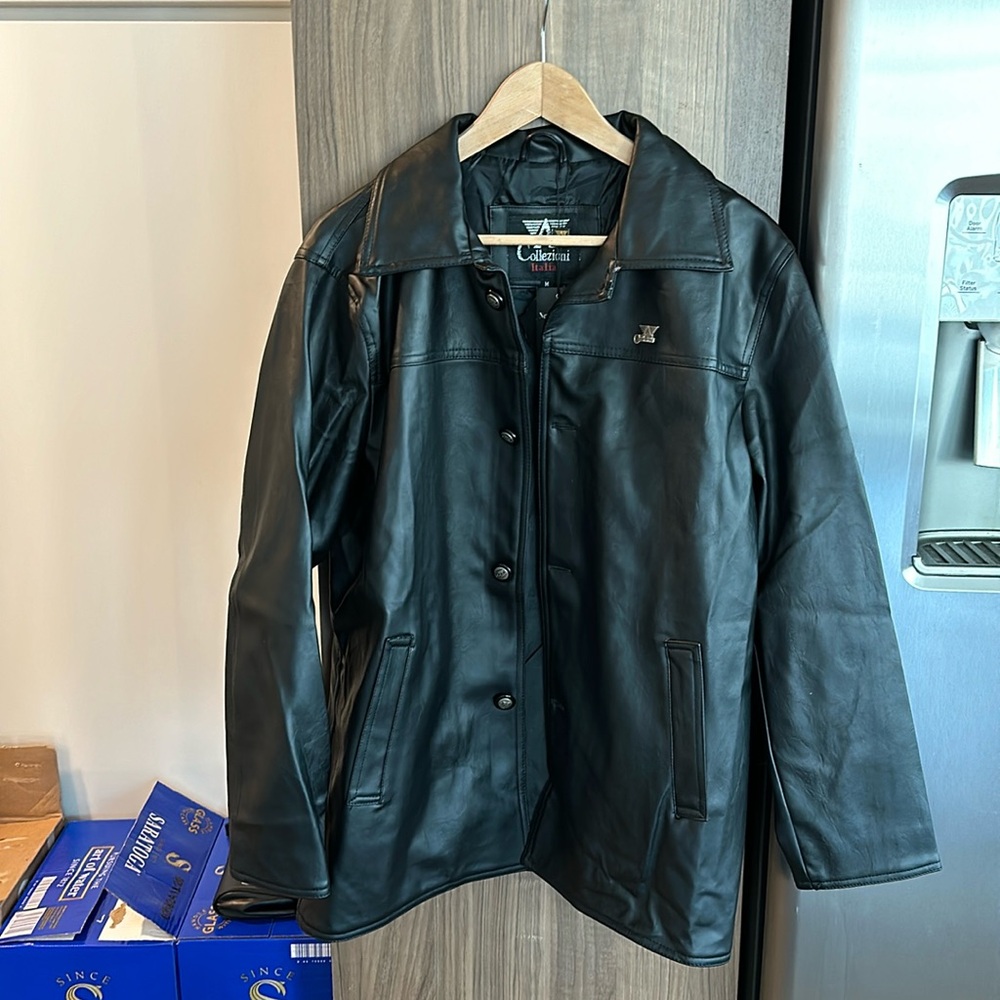 Armani Collezioni leather jacket unisex